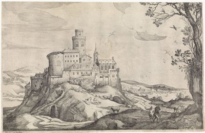 Landscape with a Castle on a Mountain by Adriaen van Stalbemt